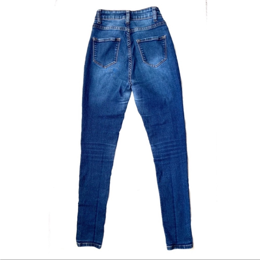 Fashion Nova High Rise Dark Wash Skinny Jeans